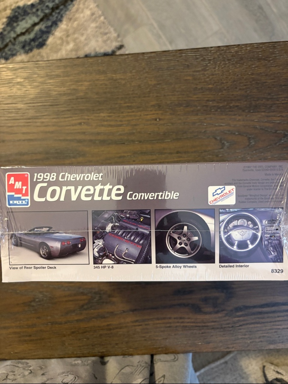 AMT 1998 Chevrolet Corvette Convertible Model Kit - Silver - Picture 4 of 5